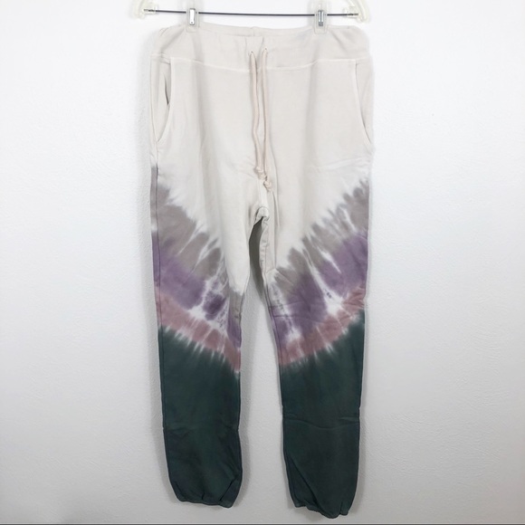 Daydreamer Dusty Rose Tie Dye Sweatpants Joggers - Picture 2 of 11